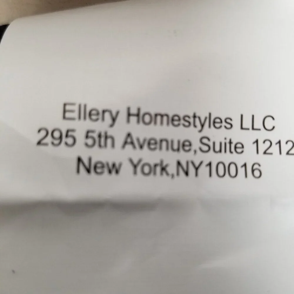Ellery Homestyles Black Blackout Curtain Panel 42x54 Cream Liner Rod Pocket